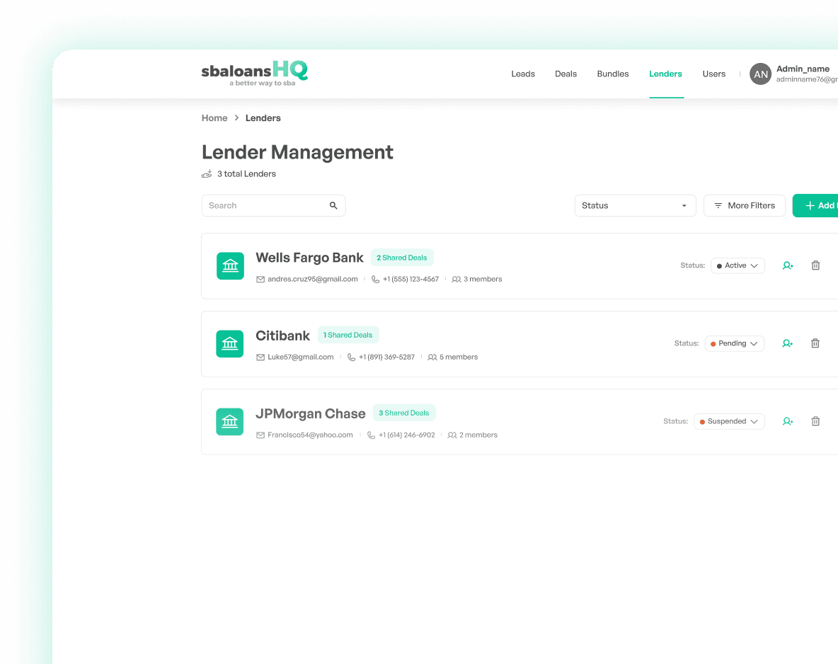 Lender Management image